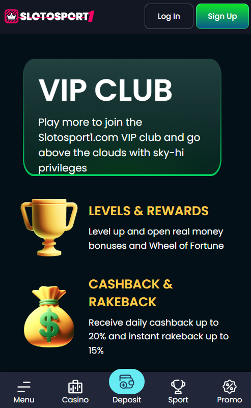 Slotosport Casino mobile